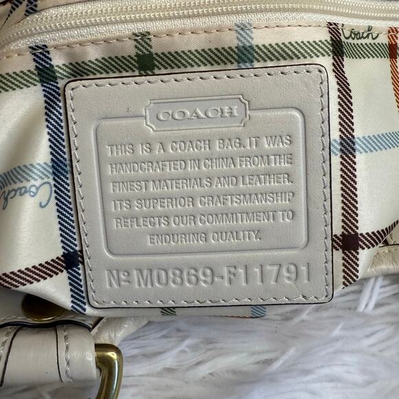 y2k COACH 2008 11791 Heritage Striped Tote Handbag - Picture 5 of 10